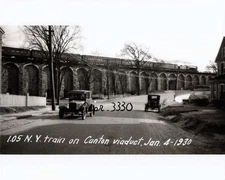8 x 10 Photo:  New York Train on Canton Viaduct 1/4/1930