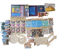 Huge Crafters Crafting Supply Lot - Stickers, Wood, Stencils, Stamps, Stones Etc