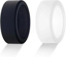 2-Pack Oura Ring Cover - Gen 4/3 Compatible, Anti-Scratch Silicone Protector Bl
