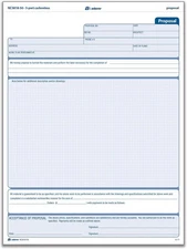 Adams Proposal Unit Form, 3 Part, Carbonless, 8.5 X 11.44 X Inches