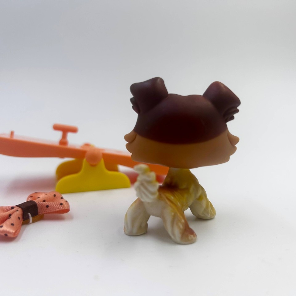 Figurine Littlest Pet Shop LPS #58 - Chien Collie Paw Down - Original Hasbro