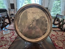 Large Silver Solder Greenbrier Resort Hotel C&O Railroad 1947 Large 16" Platter