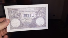 Old Rare Banknote Romania 500 Lei 1920 aUNC with small cut center below
