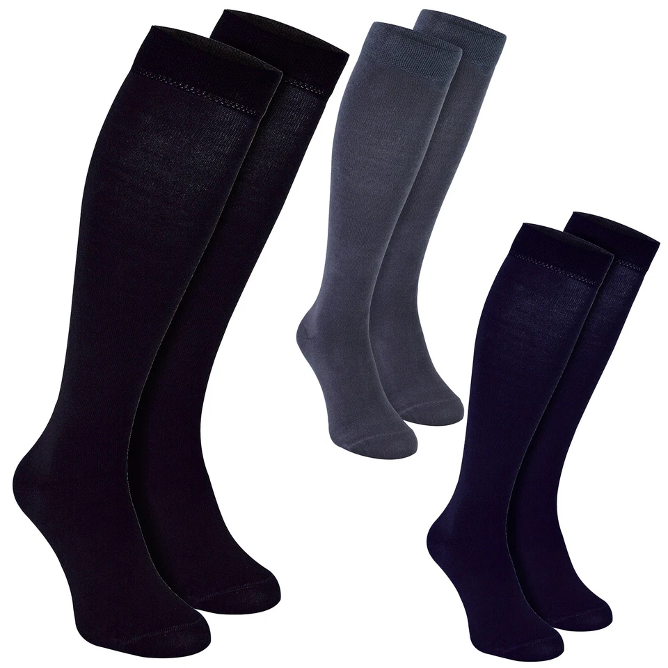 SOCK SNOB 2 Pack Mens Extra Long Knee High Breathable Bamboo Socks