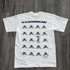 1995 Vintage Postal Worker Waldo single stitch usps funny Tee
