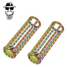 ORIGINAL LOWRIDER Neon Square Twisted 7/8"x 112mm Custom Bicycle Cruiser Grips