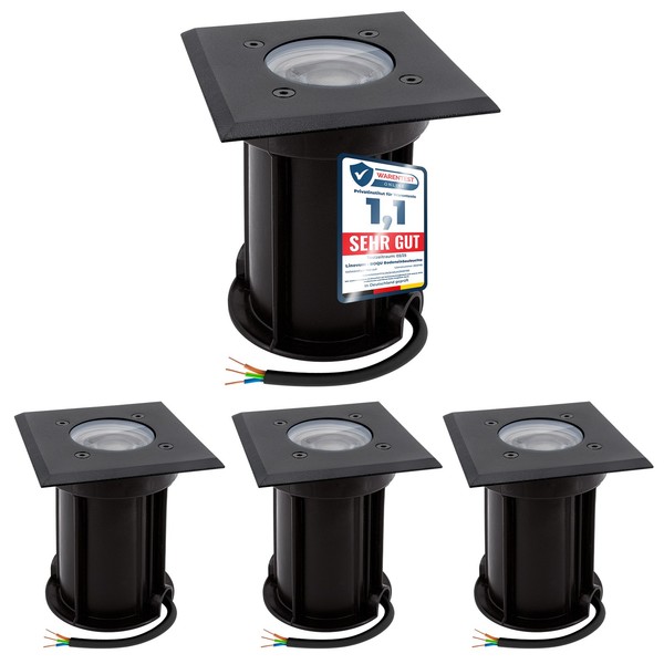 4X Boqu Boden AußEnstrahler Mit GU10 Led Neutralweiß 3W Bodenlampe AußEnleuchte-image