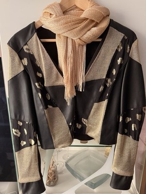 Designer Bolero, Schwarz- Gold, Gr S /M, Roberta Biagi