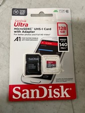 Sandisk Ultra 128GB MicroSD with SD Adapter A1 140MB/s Full HD Video