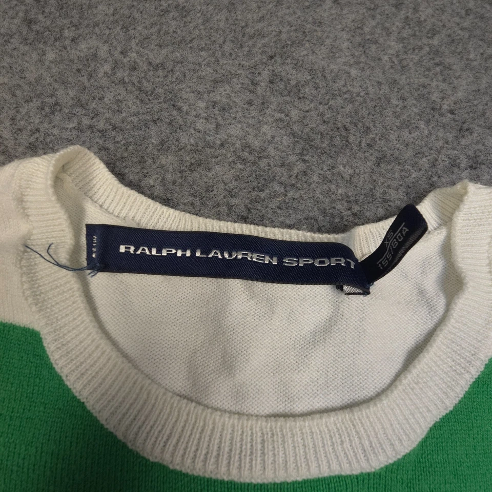 Ralph Lauren Jumper Mens XSMAL Green sweater Long Sleeve crew neck Size XS - Image 4 of 4