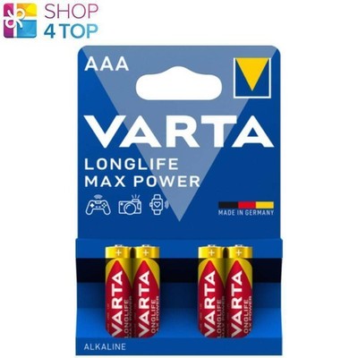 4x Varta Longlife Max Power AAA LR03 1.5V Alkaline Batteries MN2400