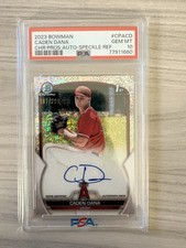 2023 Bowman Chrome Prospect Auto  Caden Dana #CPA-CD Speckle Refractor /299