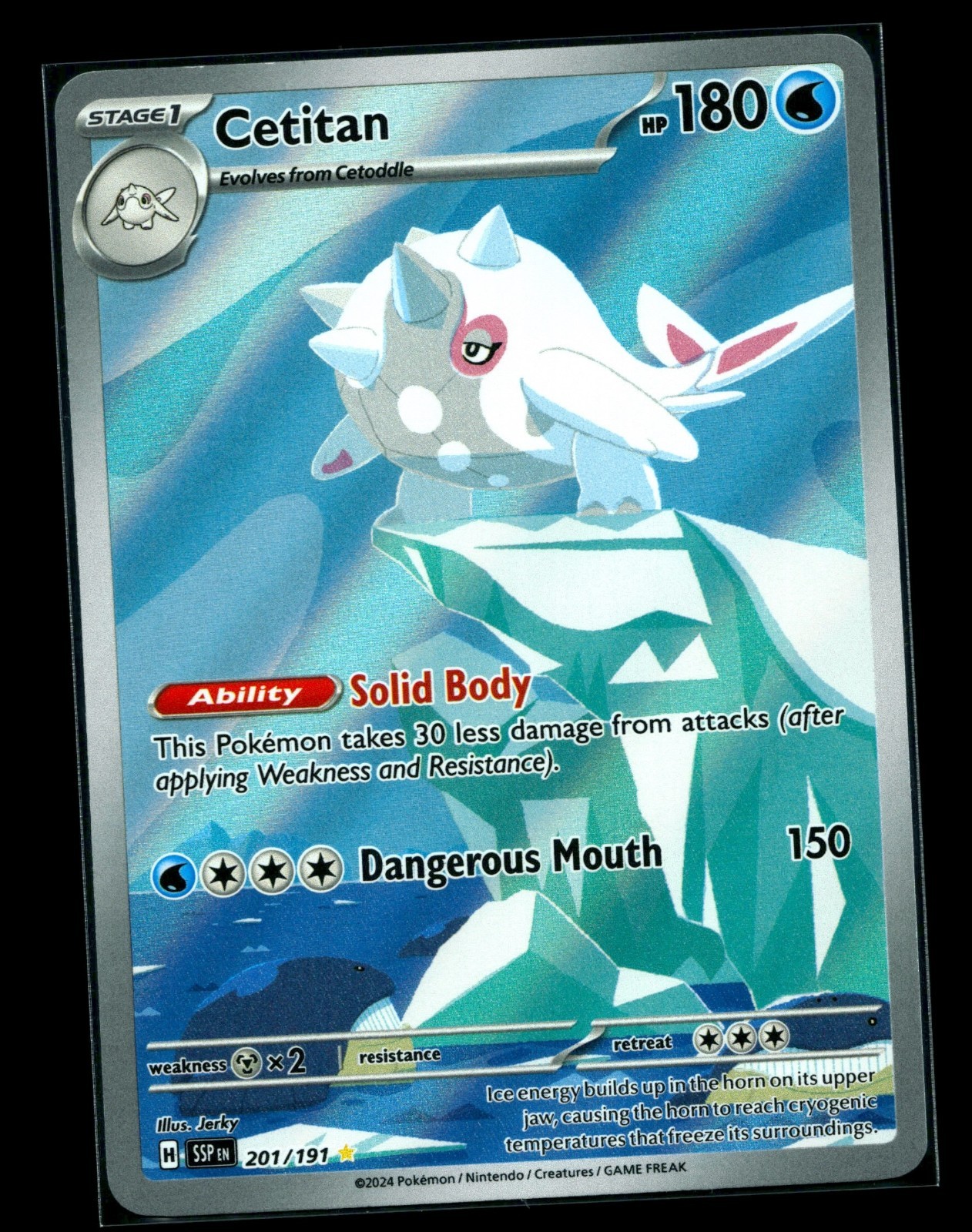 Pokémon TCG Cetitan Card 201/191 Sv08: Surging Sparks NM