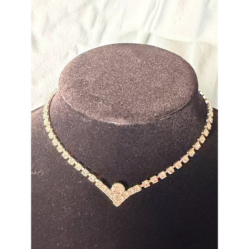 Sparkling Rhinestone Statement Necklace (MWL7)