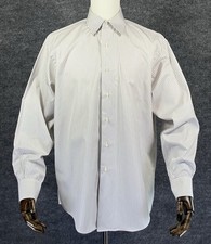 Brooks Brothers 16.5-35 USA Made Stripe Dress Shirt Italian Fabric Cotton