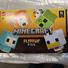 Mattel Flippin Figs 4+ Minecraft Action Figure 2.5 In - 2 Count / Sheep Chicken