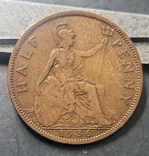 1936 George V Half Penny — photo from another recent sale