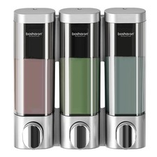 3 in 1 Shower Soap Dispenser, 3 300 ml Chamber Shampoo and Conditioner Dispen...