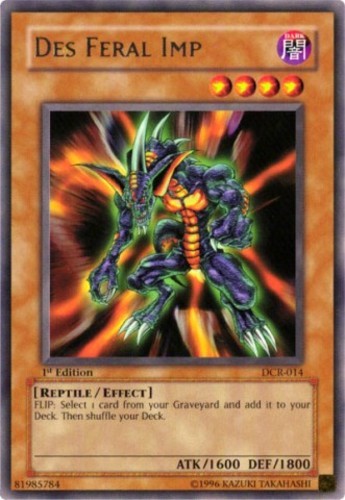 Des Feral Imp - DCR-014 - Rare - Unlimited Edition Heavily Played