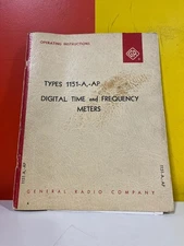 GENERAL RADIO COMPANY 1151-A Printer Condensed Operating Instructions