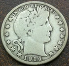 US 1914 Barber Half Dollar  **