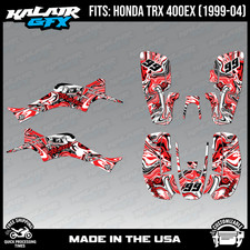 Graphics Kit for ATV Honda TRX 400EX (1999-2004) Snagged Series - RED