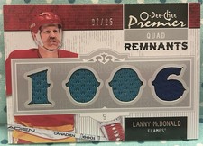 LANNY MCDONALD 2008-09 O-Pee-Chee Premier Hockey Quad Remnants 1006 Points 07/25