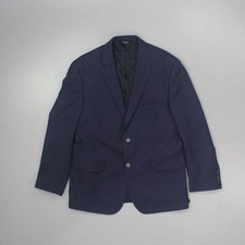 Jos A Banks Traveler Sport Coat Suit Jacket Blazer Size 44R Tailored Fit Navy