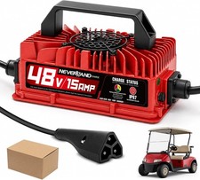 15A 48V Smart Golf Cart Charger for EZGO RXV TXT with 3 Pin Triangular Plug