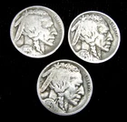 1917 -D BUFFALO NICKELS *LOT OF 3 COINS* BETTER DATE