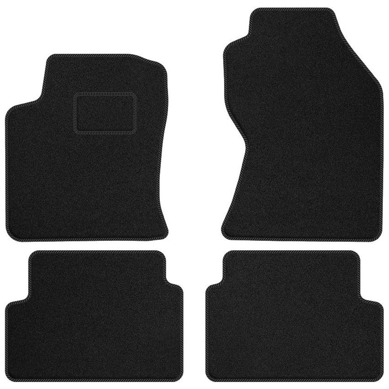 Tapis de sol velours STREAK noir pour Ford Focus 1 phase 2 de 2001 à 2004