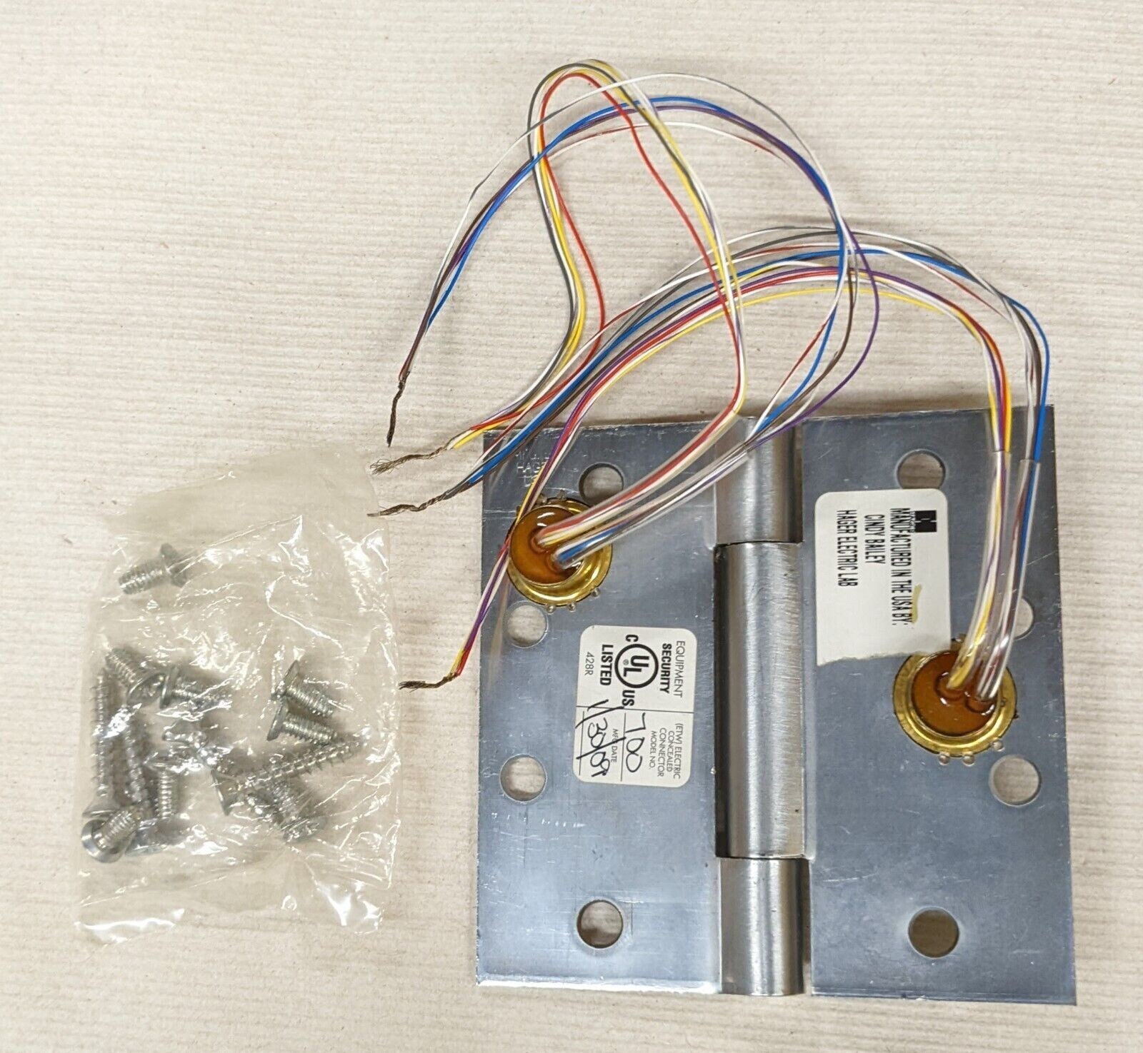 Hager Electrified Door Hinge Power Transfer AB700 ETW10 4.5" x 4.5
