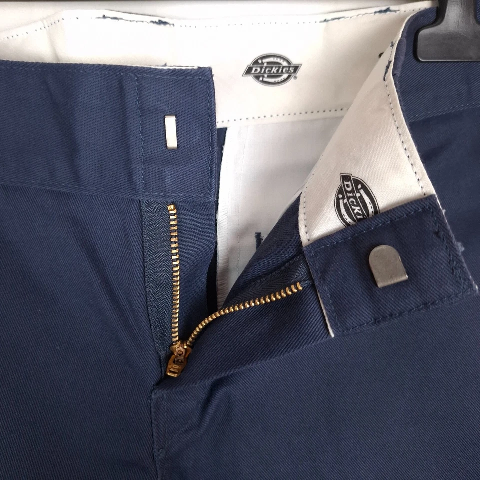 DICKIES Hombres Pantalones Talla W29 L30 Slim Fit Recto Azul Mezcla de Algodó... - Imagen 4 de 4