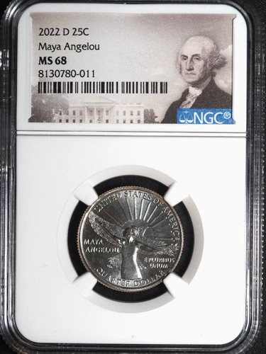 2022-D NGC Graded MS68 Maya Angelou American Women Quarter #011