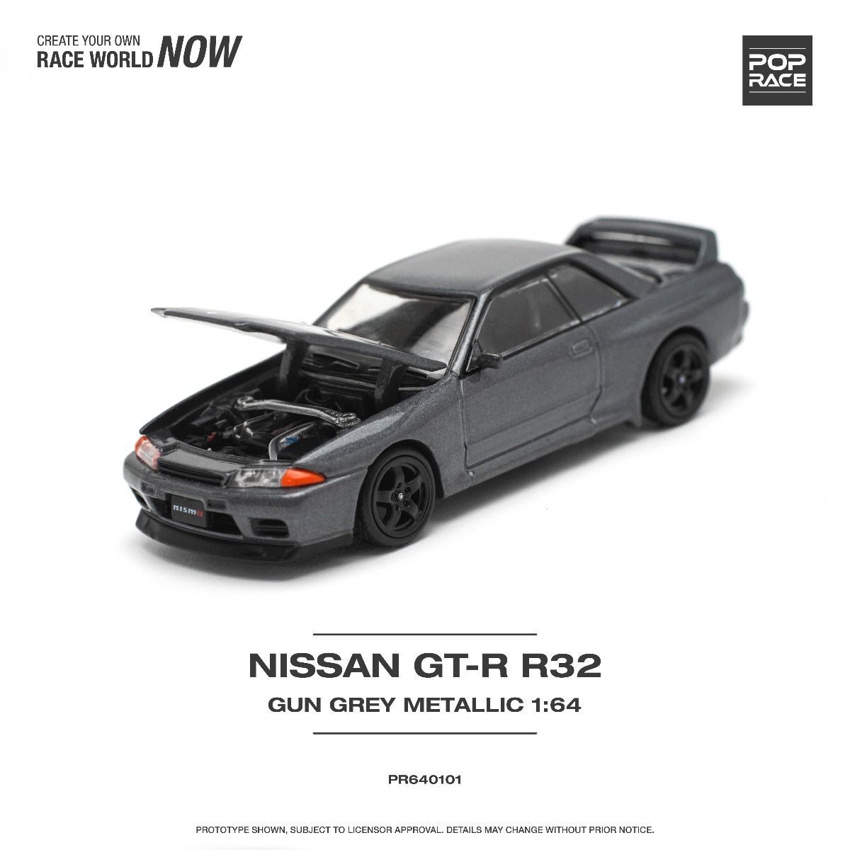 JAN 2025 POPRACE PR64-101 NISSAN SKYLINE GT-R R32 GUN GREY