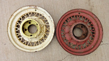 1935 Ford 16 Motor Wire Spoke Wheels Original 5 Lug Pair