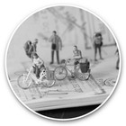 2 x Vinyl Stickers 30cm (bw) - Funny Mini Travellers Joke Passport  #43658