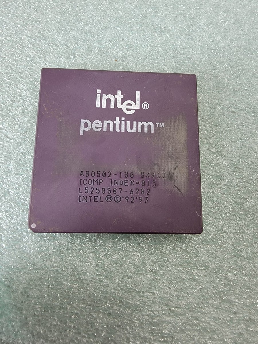 Vintage Intel Pentium A80502-100 SX963 SY007 SX970 Collectible CPU