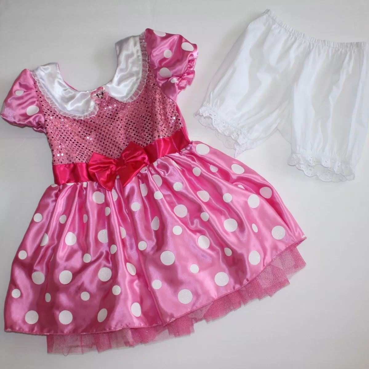 Minnie mouse pink deals polka dot dress