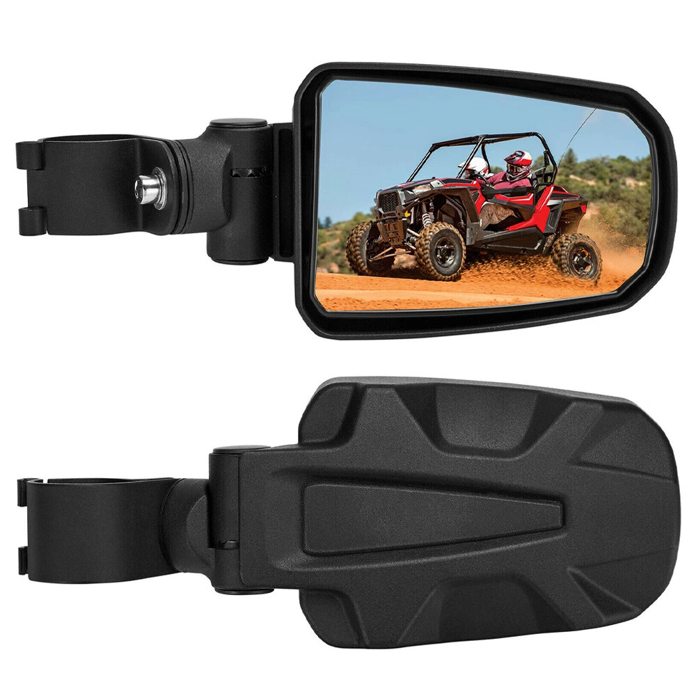 UTV SXS Side Rear View Mirrors For 1.75" Bar Polaris Ranger RZR Yamaha YXZ1000R