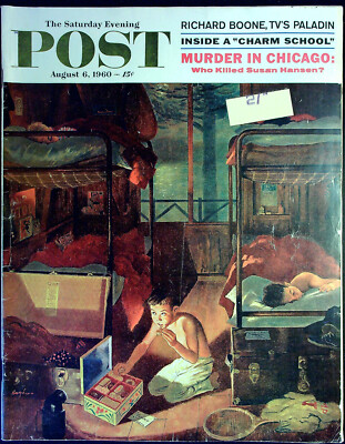 THE SATURDAY EVENING POST August 6 1960 THORNTON UTZ Richard Boone @VERY GOOD