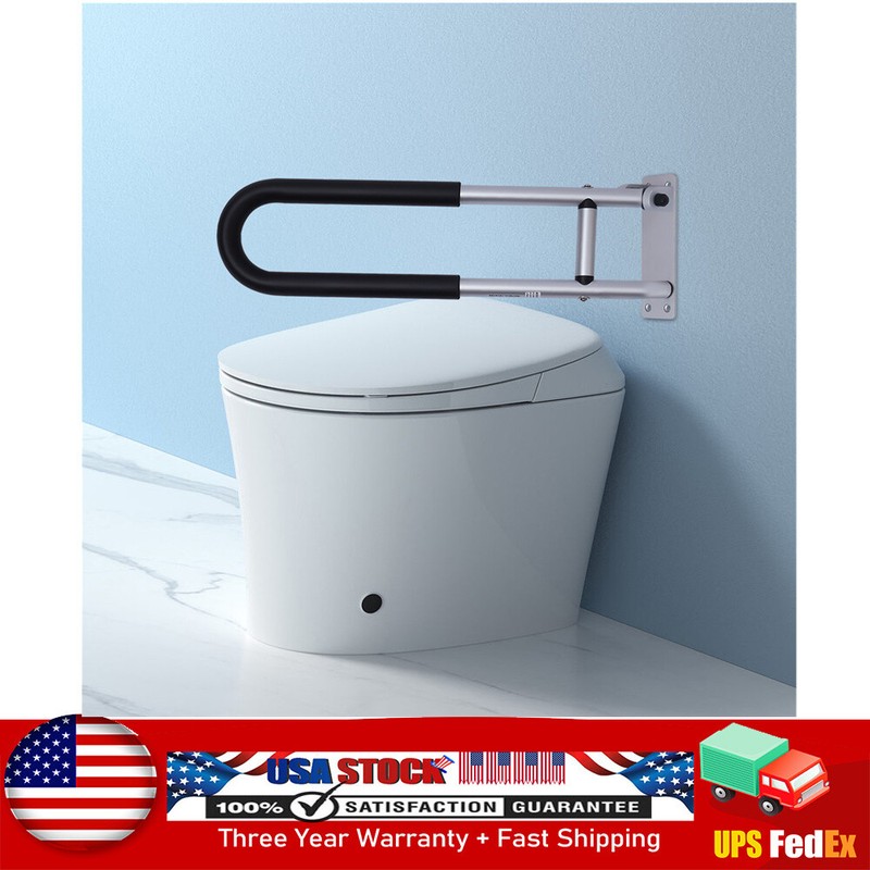Folding Handicap Grab Bars Rails Toilet Handrails Bathroom Support Safety Rail