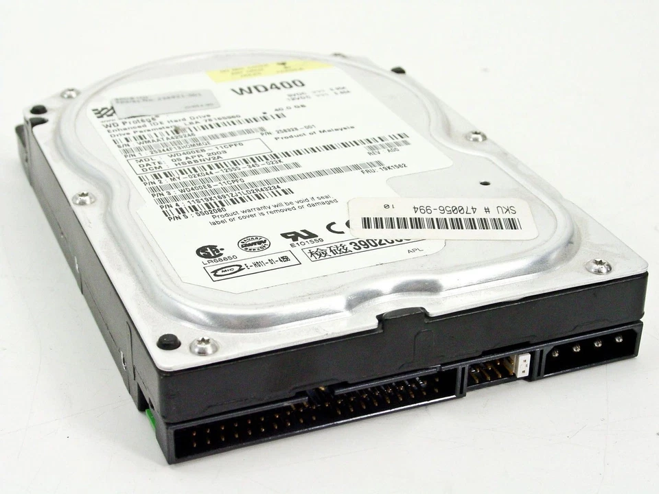 Compaq 236921-001 40GB 3.5" IDE Hard Drive HDD - WD400EB - Dell 2K044 - WIPED - Image 2 of 4