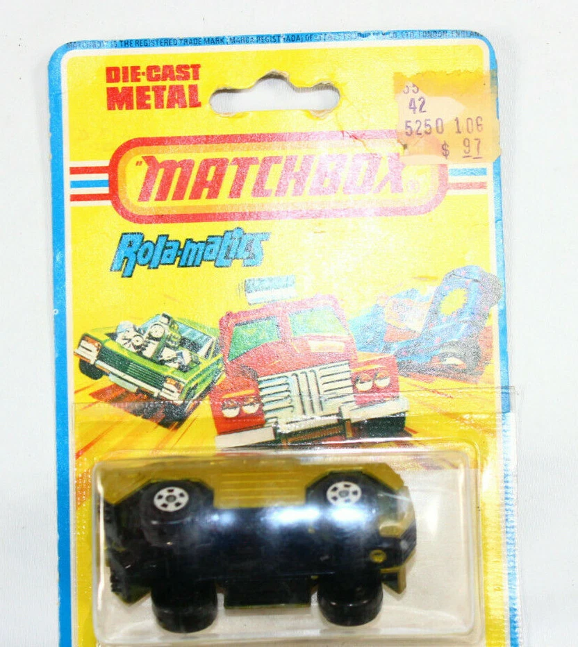 Vintage 1973 Matchbox Rolamatics No. 28 Stoat Diecast Car Metal Jeep Bubble Pack - Image 4 of 4
