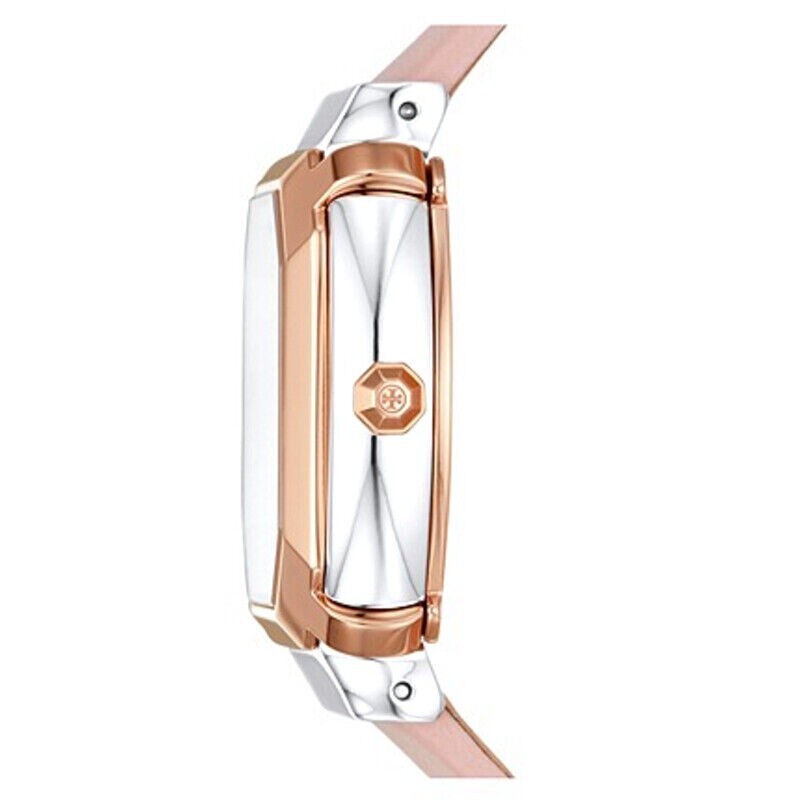 NEW TORY BURCH Blake Two Tone Stainless Pink Leather Women display picture 2