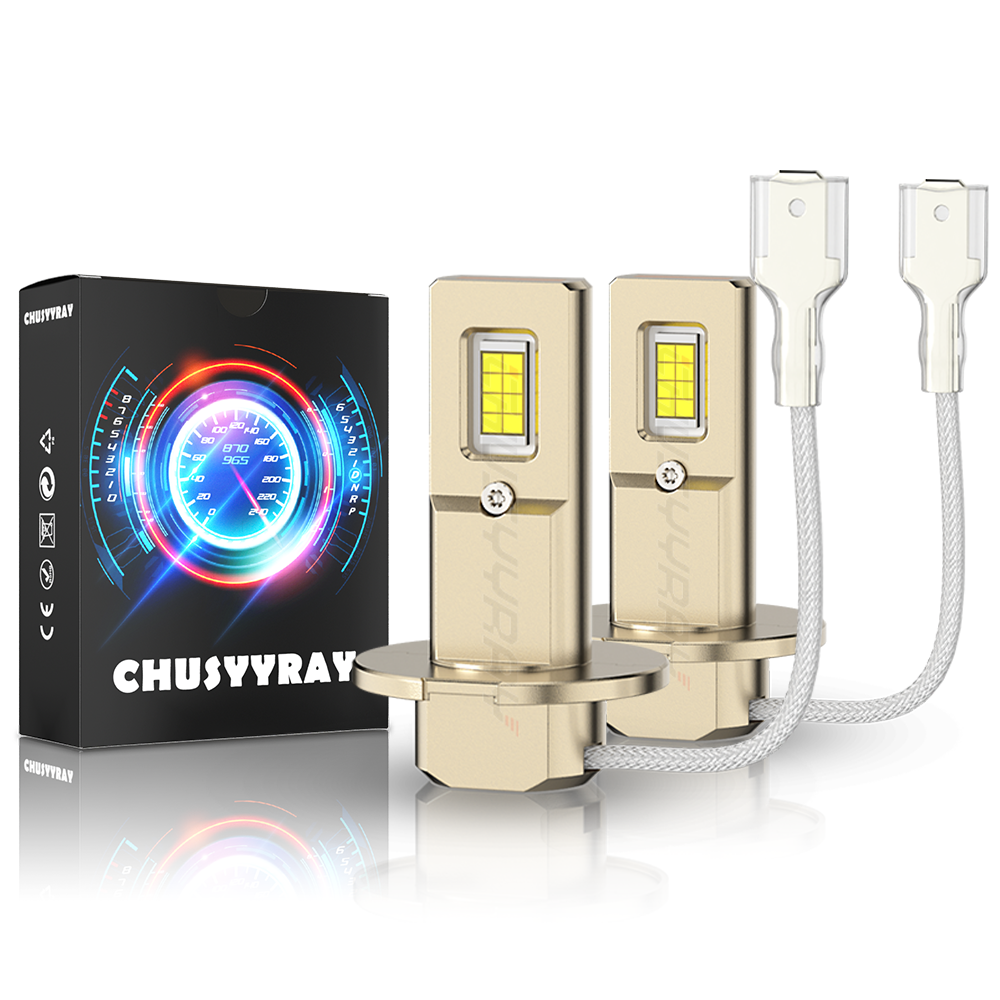 CHUSYYRAY H3 LED Fog Light Bulb Kit High Power Bright Canbus White A+