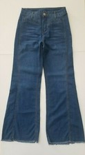 Women's Bell Bottom Blue Denim Disco Jeans Size S