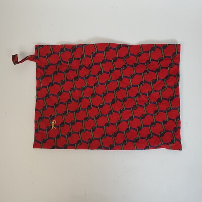 Vintage Roberta Di Camerino Italian Velvet Pouch/Purse Ribbon Chainlink