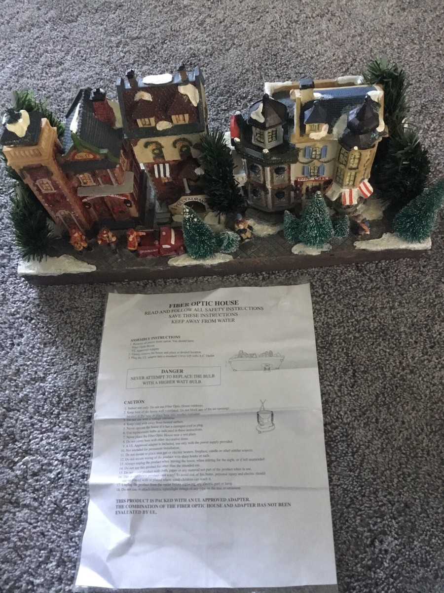 Electric Fibre Optic Holiday Village Town | eBay