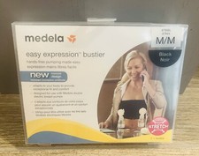  Medela Easy Expression Bustier Medium Black Easy Breast Pumping New In Pack